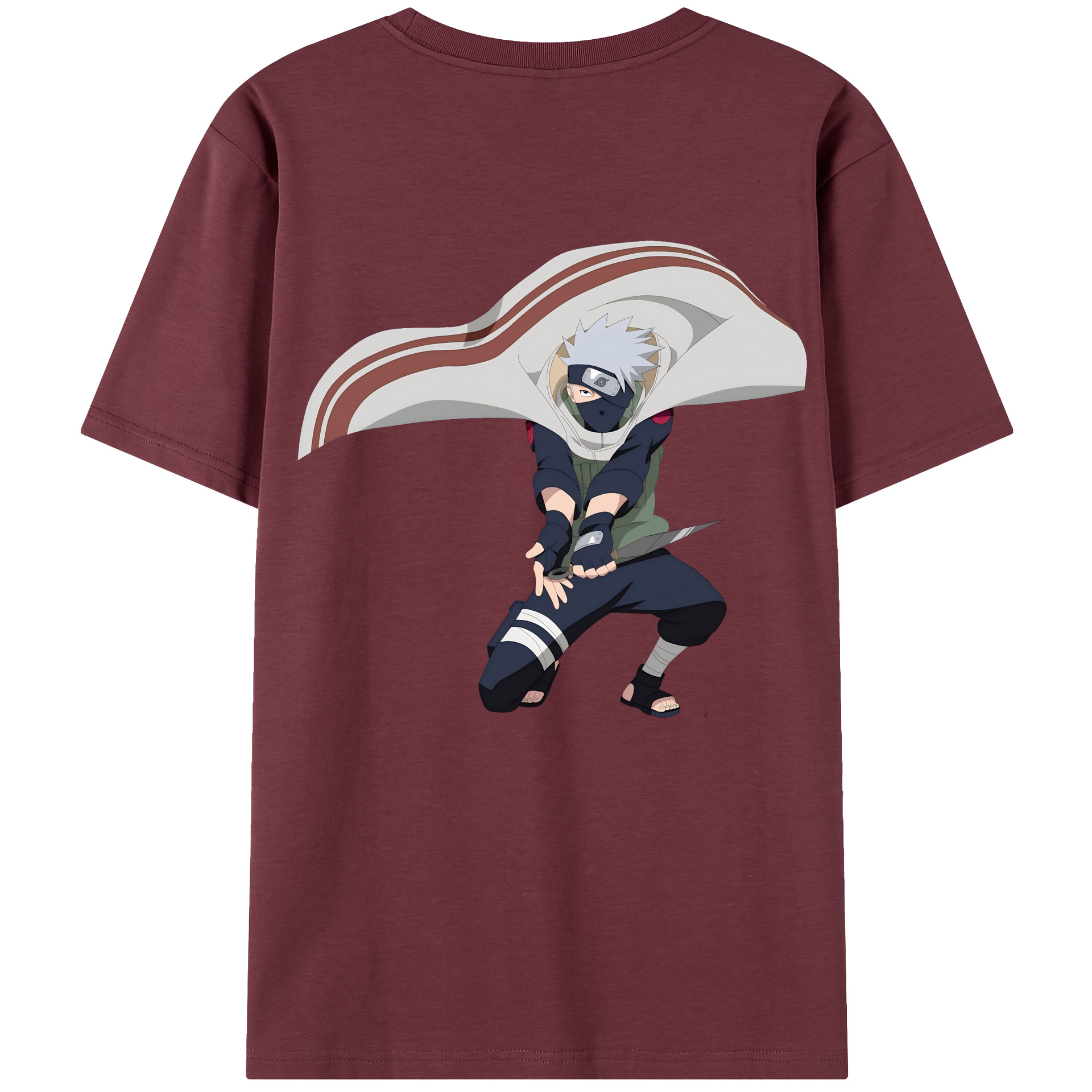（画像用） NARUTO -ナルト- はたけ カカシ Hatake Kakashi 綿100％半袖Tシャツ（背面プリント）